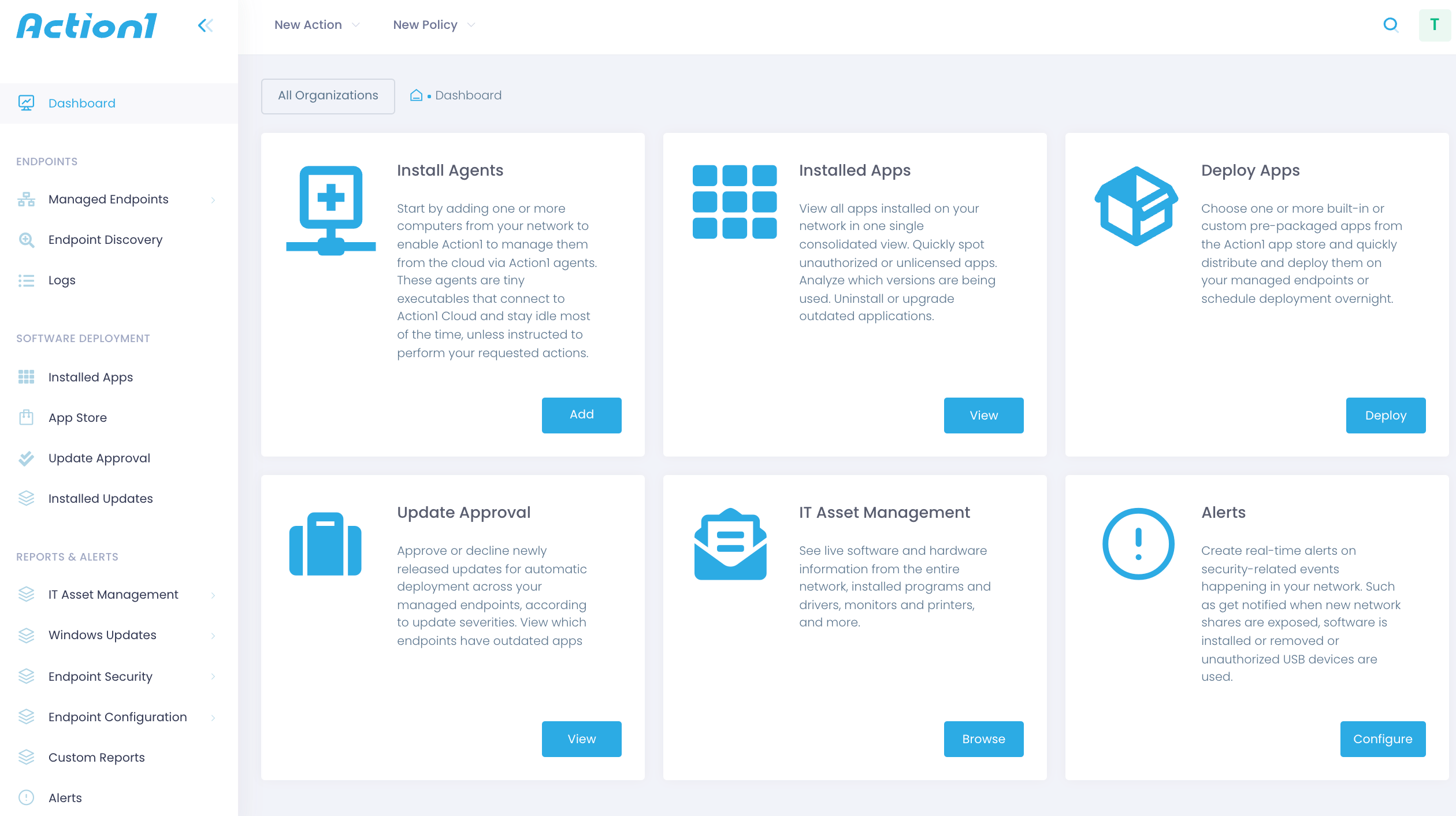 action1 cloud rmm console