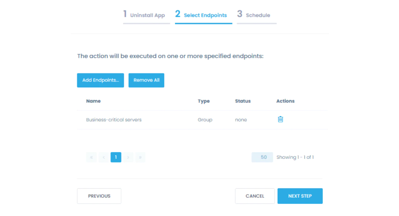 software deployment on a network action1