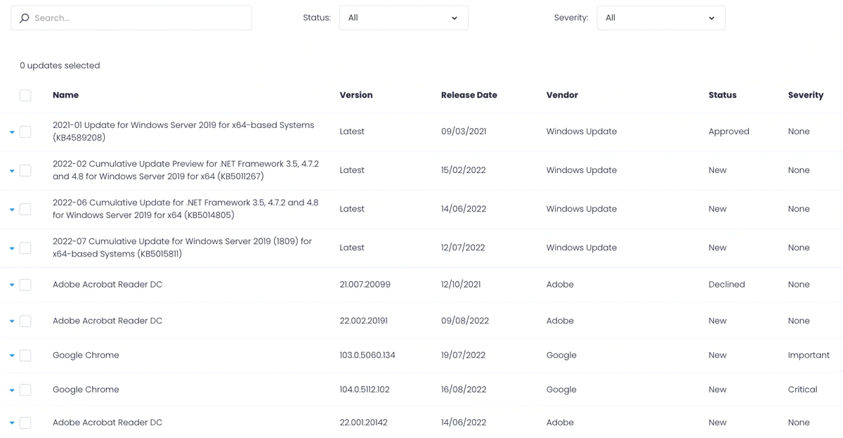 Updates without filtering - Compare your API query to webconsole results