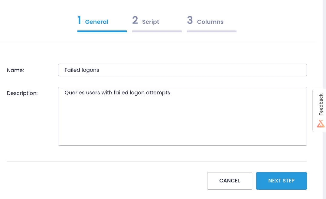 Configuring a data source - step 1