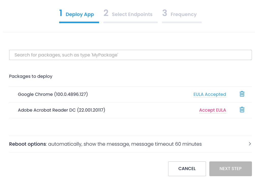 Deploying apps - step 1