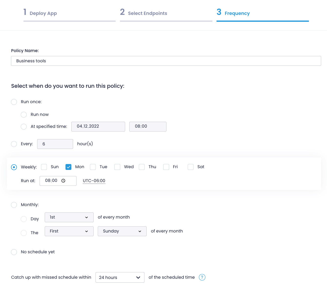 Deploying apps - step 3
