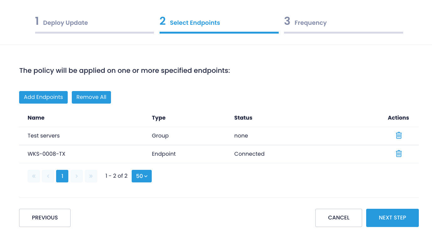 Deploying updates - step 2
