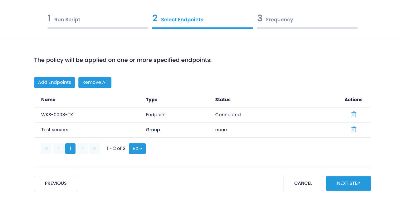 Creating a script policy