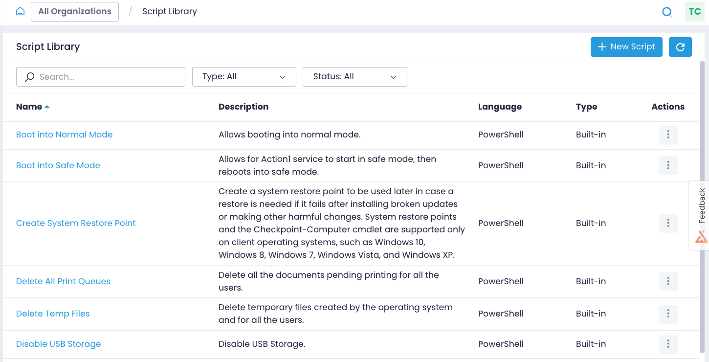 Action1 Script Library