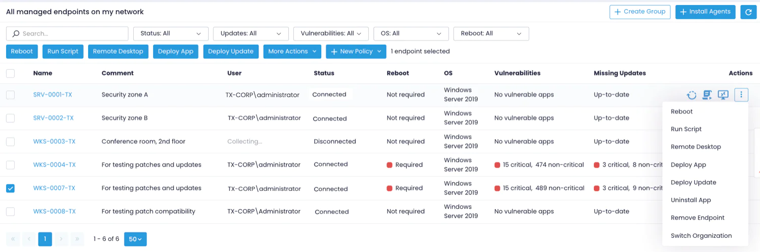 Managed endpoints