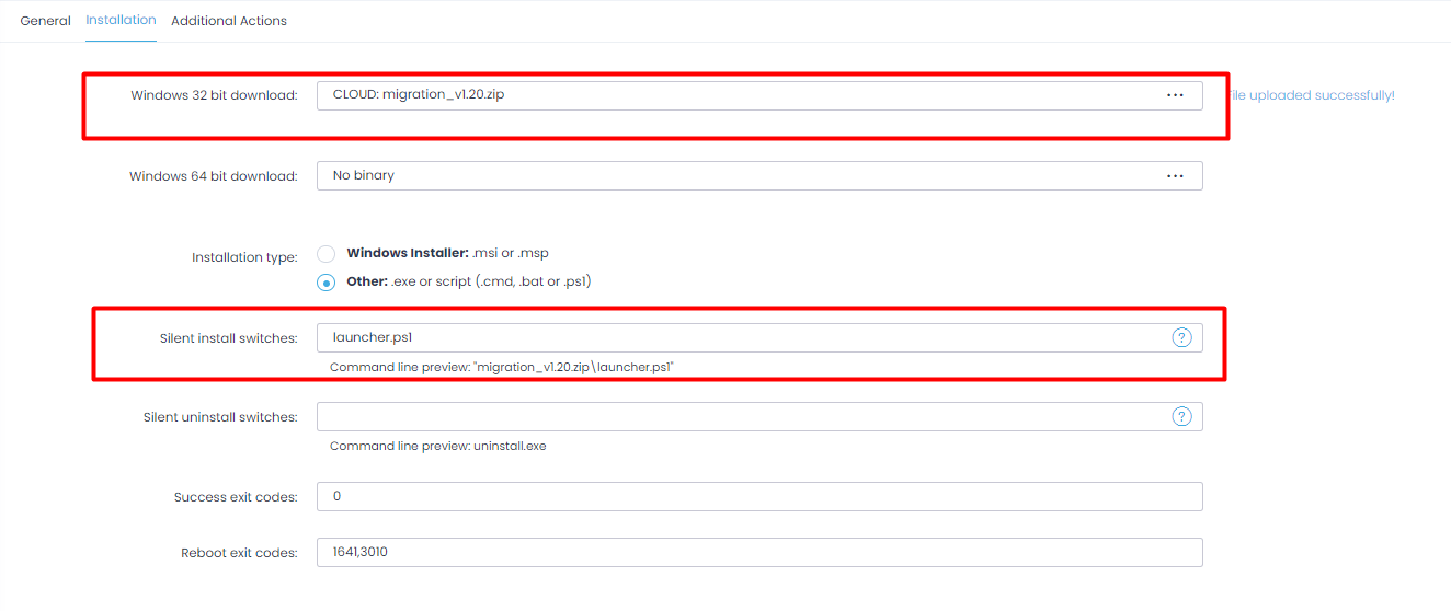 Creating a package for agent