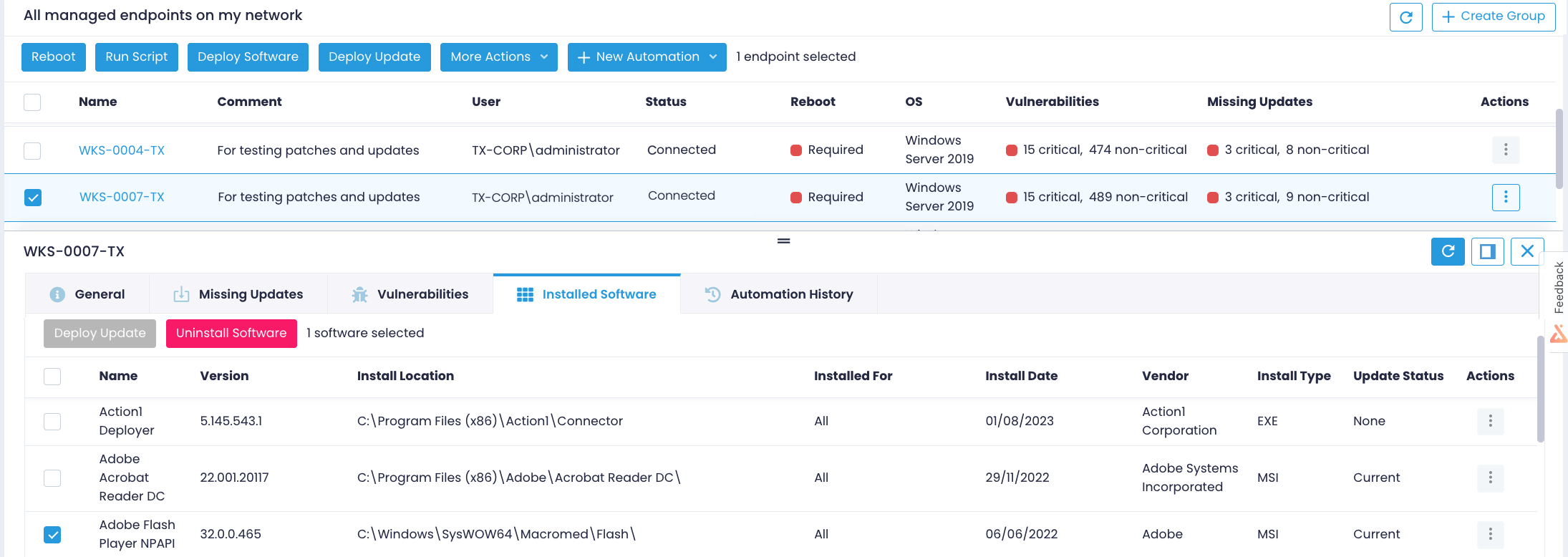 Endpoints - Installed Apps