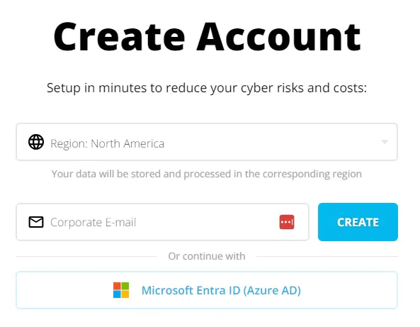 Creating account