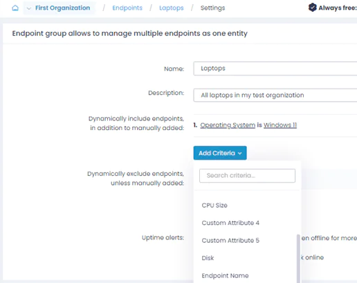 Custom Attributes Group Filters