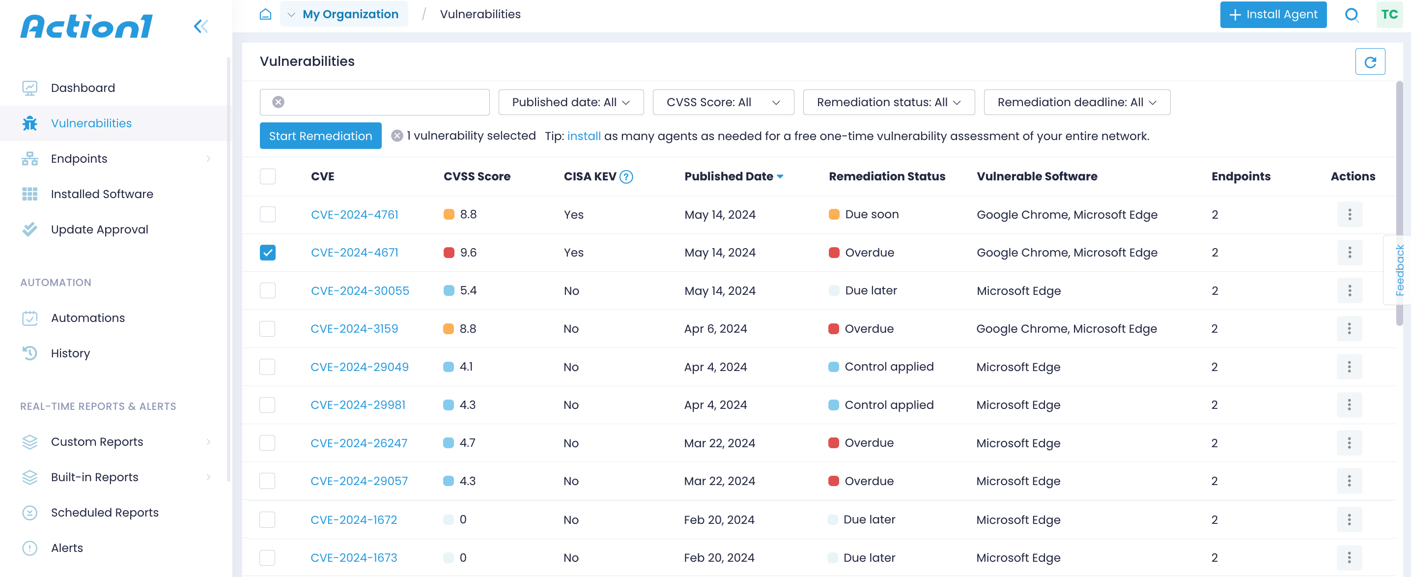 Detect vulnerabilities