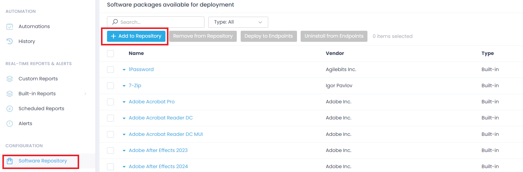 Add deployment package to repository.