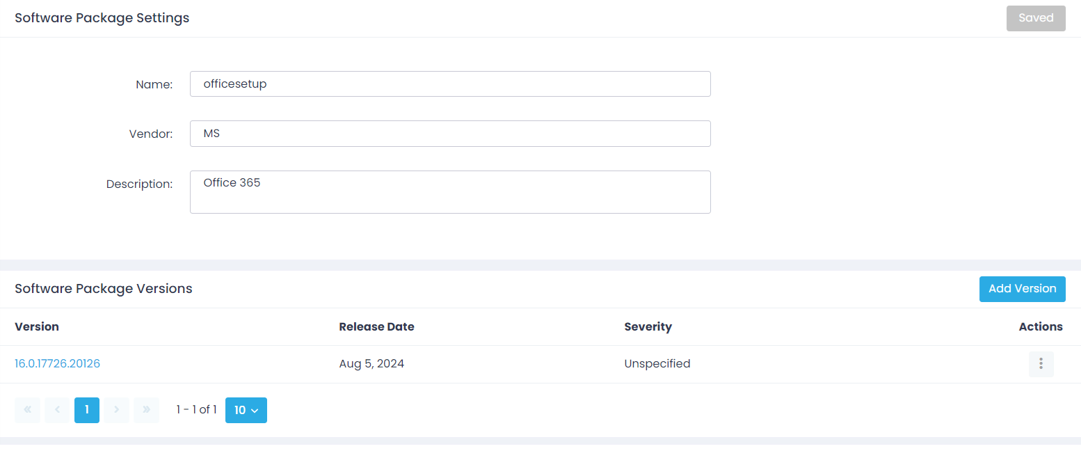 Uploading a package with Office tools