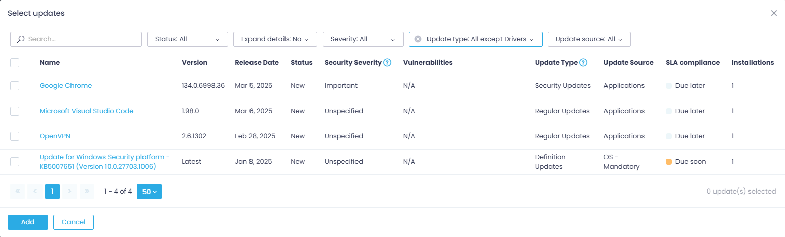 Patch management - step 3