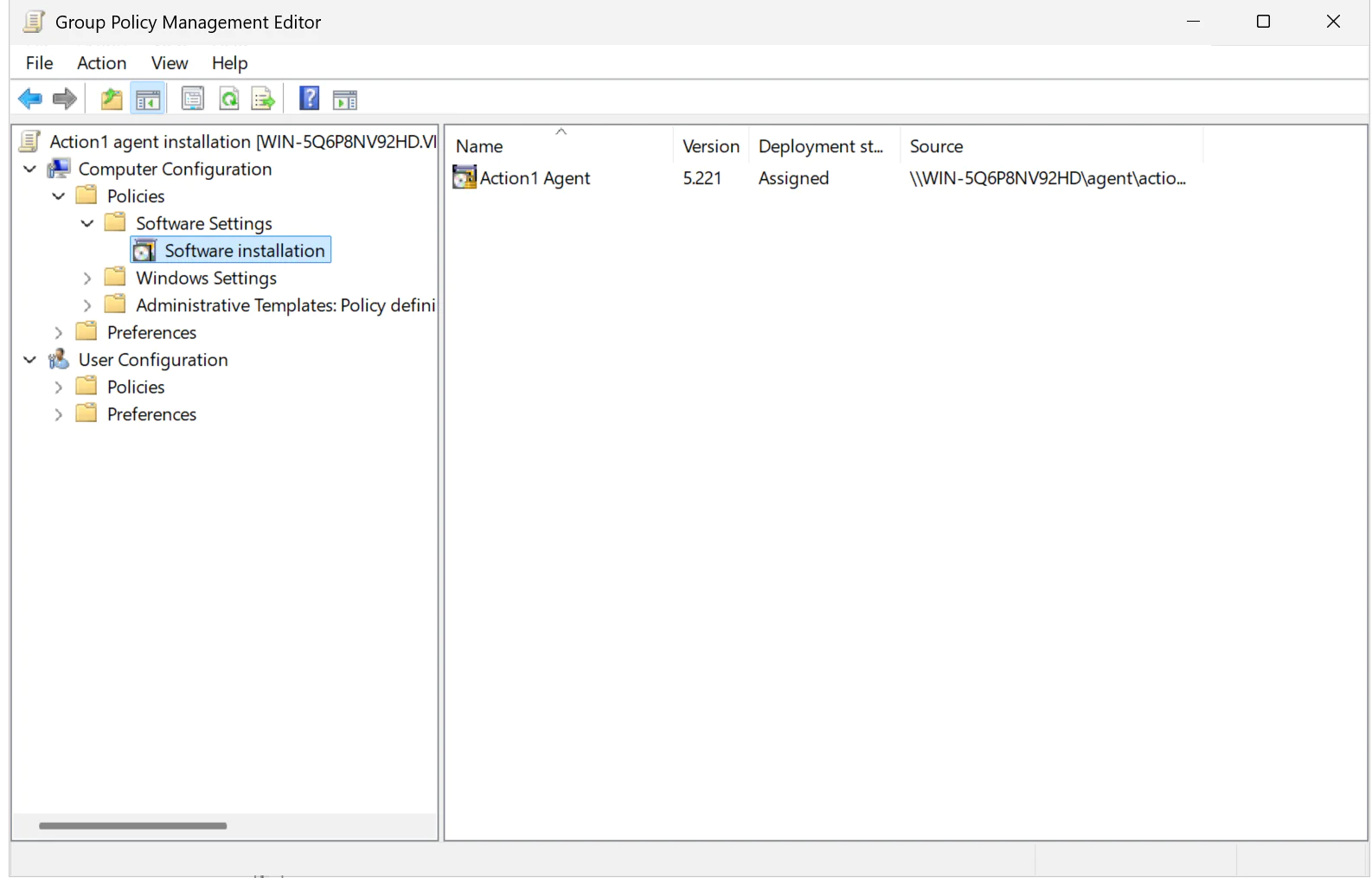 GPO software installation - New package created