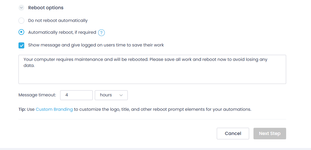 Run script automation - step 2