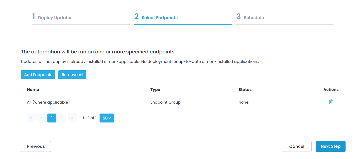Deploy update automation - step 2
