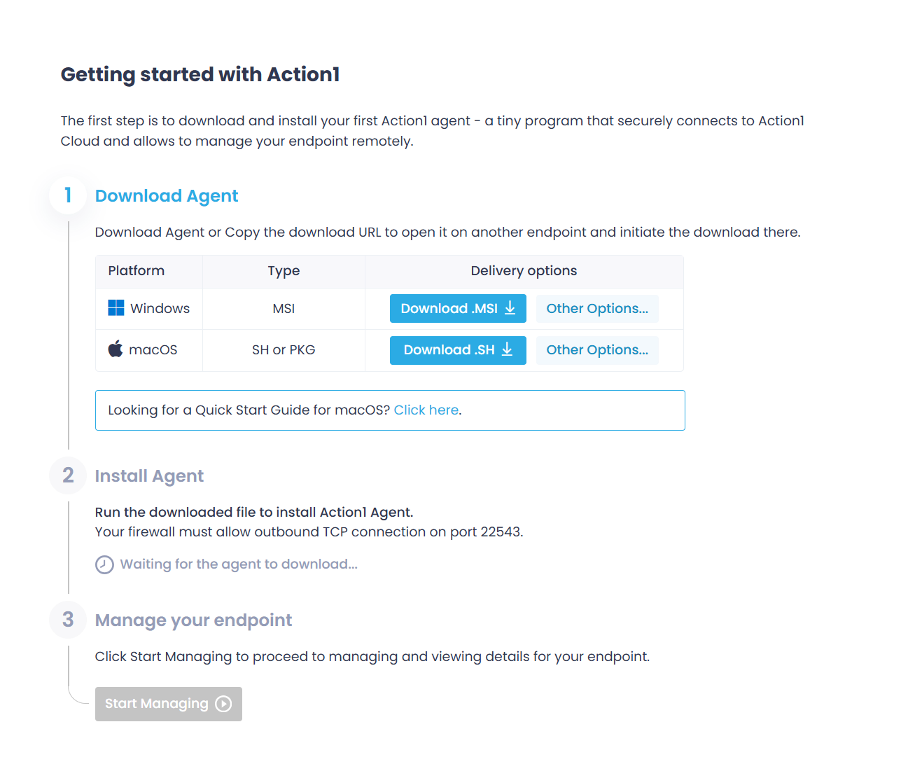 Dashboard page