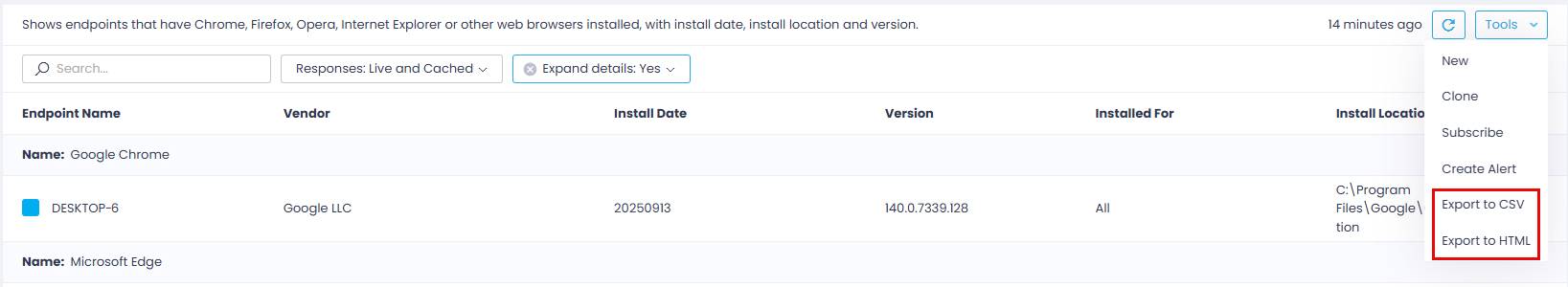 Endpoints view and General tab expanded