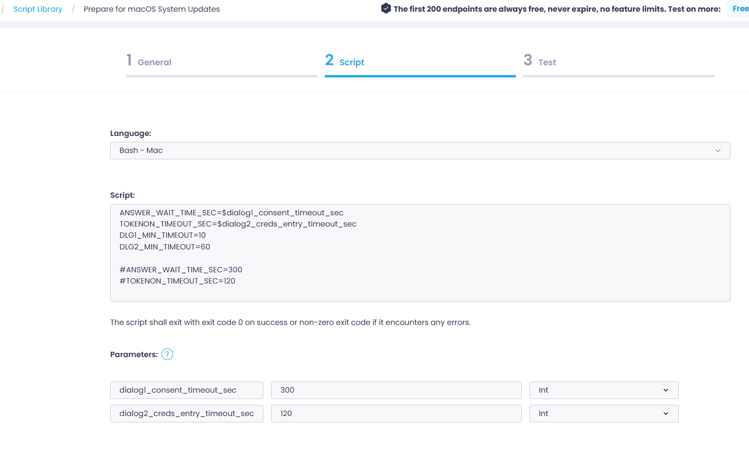 prepare-for-mac-upd Endpoints view and General tab expanded