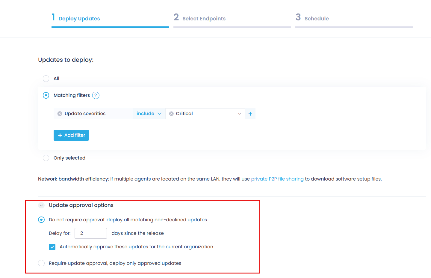 auto-update-approval Patch management - step 3
