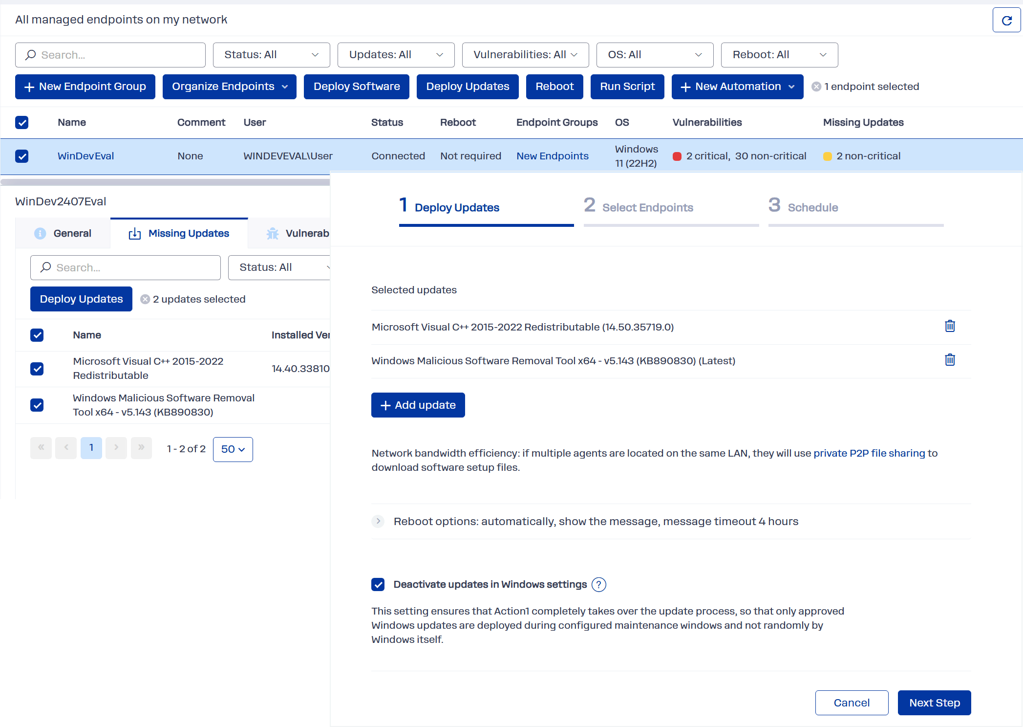 getting-started-deploy-updates-new Deploy Updates wizard launch