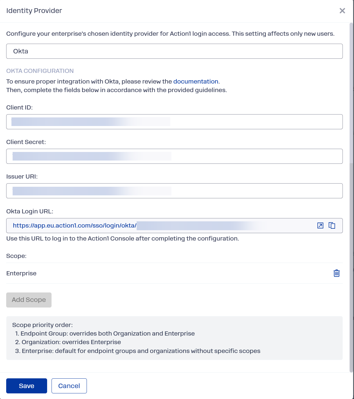 okta-idp Setting Okta as identity provider for Action1 SSO