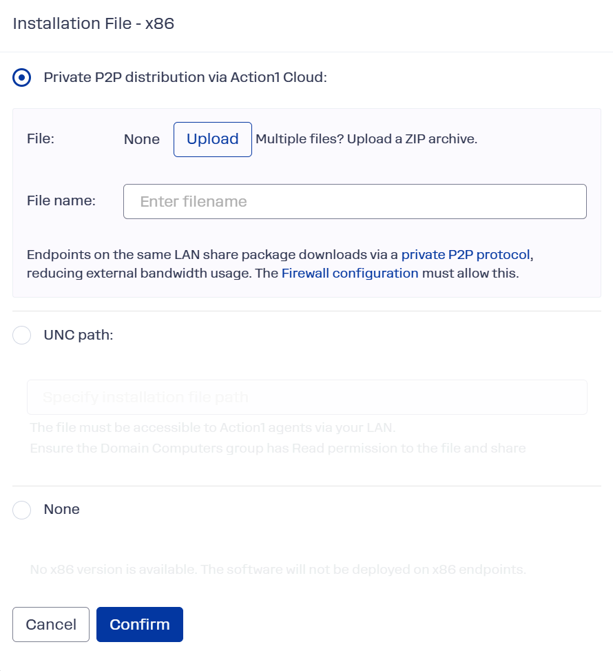 Installation-file-upload-new Creating a package for agent